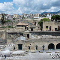 Buy canvas prints of Herculaneum old and New Italy by Diana Mower