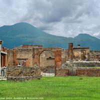 Buy canvas prints of Pompeii and Versuvius Italy by Diana Mower