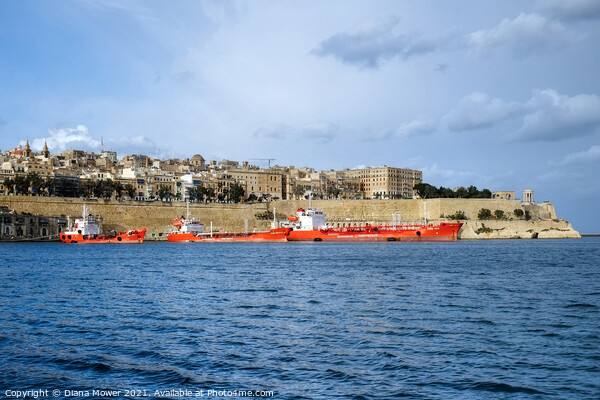 The Grand Harbour Valletta Malta Picture Board by Diana Mower