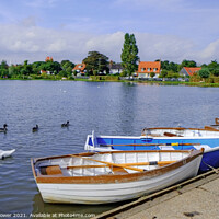 Buy canvas prints of Thorpeness Meare Boats by Diana Mower