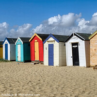 Buy canvas prints of Southwold pretty beach huts by Diana Mower