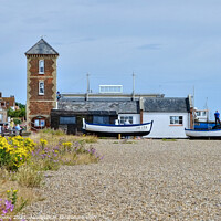 Buy canvas prints of Aldeburgh Beach South Lookout Suffolk by Diana Mower