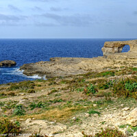 Buy canvas prints of Dwejra bay Gozo Malta by Diana Mower