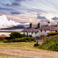 Buy canvas prints of The Seven Sisters at Cuckmere Haven Sussex by Diana Mower