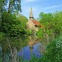 Buy canvas prints of All saints Chelmer and Blackwater Ulting by Diana Mower
