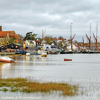 Buy canvas prints of Maldon Hythe quay and Church Panoramic       by Diana Mower