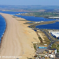 Buy canvas prints of Chesil Beach Dorset Panoramic View by Diana Mower