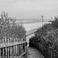 Buy canvas prints of Mablethorpe Lincolnshire in Monochrome by Diana Mower