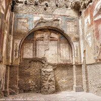 Buy canvas prints of Herculaneum Frescos Italy by Diana Mower