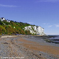 Buy canvas prints of St Margarets Bay Near Dover Kent by Diana Mower