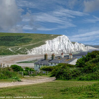 Buy canvas prints of Seven Sisters and Cuckmere Haven beach. by Diana Mower