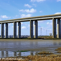 Buy canvas prints of River Orwell Bridge Panoramic by Diana Mower