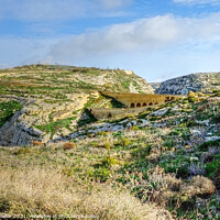 Buy canvas prints of The bridges at Dwejra Gozo, Malta  by Diana Mower