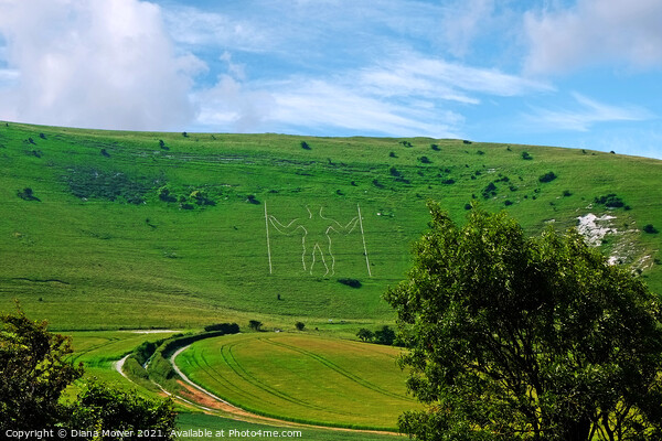 Long Man of Wilmington Sussex Picture Board by Diana Mower