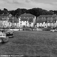 Buy canvas prints of Weymouth Harbour Black and White by Diana Mower