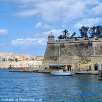 Buy canvas prints of The Grand Harbour Valletta Panoramic by Diana Mower
