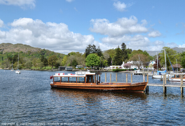 Windermere Jetty at Ambleside Picture Board by Diana Mower