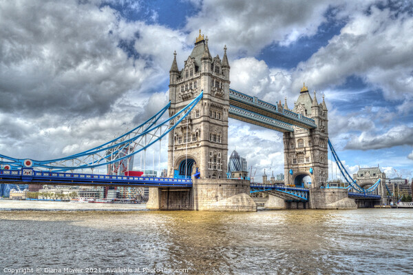 Tower Bridge Paint effect Picture Board by Diana Mower