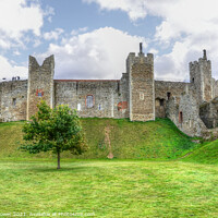 Buy canvas prints of Framlingham Castle on the Hill  by Diana Mower