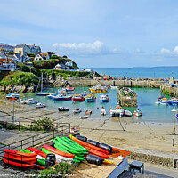 Buy canvas prints of Newquay Harbour Cornwall  by Diana Mower