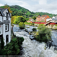 Buy canvas prints of The River at Llangollen by Diana Mower