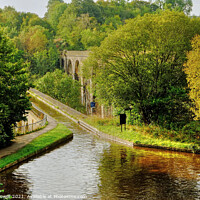 Buy canvas prints of Chirk Aqueduct Early Autumn by Diana Mower