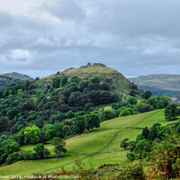 Buy canvas prints of Castell Dinas Bran  by Diana Mower