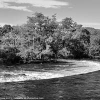 Buy canvas prints of Horseshoe Falls on the Dee Llangollen by Diana Mower