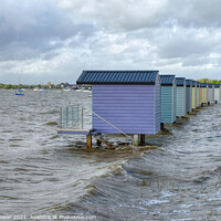Buy canvas prints of High tide at Osea View  by Diana Mower