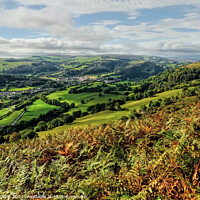 Buy canvas prints of Vale of Llangollen from the mountains  by Diana Mower