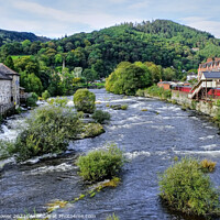Buy canvas prints of Llangollen River Dee Wales by Diana Mower