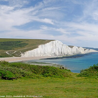 Buy canvas prints of The Seven Sisters Chalk cliffs  Sussex  by Diana Mower