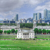 Buy canvas prints of Greenwich and London Skyline by Diana Mower
