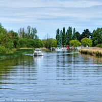 Buy canvas prints of River Waveney Boating by Diana Mower