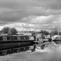 Buy canvas prints of Heybridge Canal Monochrome by Diana Mower