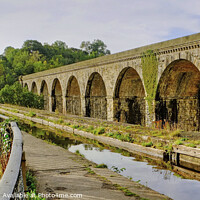 Buy canvas prints of Chirk Viaduct Panoramic by Diana Mower