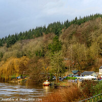 Buy canvas prints of Symonds Yat Village panoramic by Diana Mower