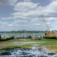 Buy canvas prints of River Orwell Wrecks by Diana Mower