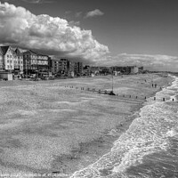 Buy canvas prints of Bognor Regis Sea Front in Black and White by Diana Mower
