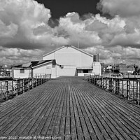 Buy canvas prints of Bognor Regis from the Pier Monochrome  by Diana Mower
