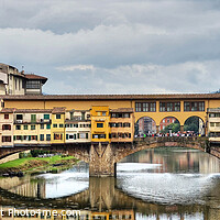 Buy canvas prints of  Ponte Vecchio Florence Italy Panoramic  by Diana Mower