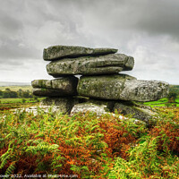 Buy canvas prints of Bodmin Moor Tor Cheesewring  by Diana Mower