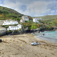 Buy canvas prints of Port Isaac beach and cliffs Cornwall by Diana Mower