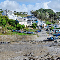 Buy canvas prints of Port Gaverne Village Cornwall by Diana Mower
