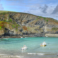 Buy canvas prints of The Picturesque Port Isaac harbour Cornwall by Diana Mower