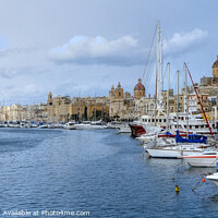 Buy canvas prints of The Grand Harbour Valletta Malta Panoramic by Diana Mower