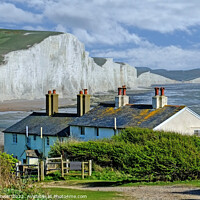 Buy canvas prints of The Seven Sisters at Cuckmere Haven Sussex   by Diana Mower