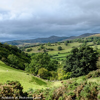 Buy canvas prints of Vale of Llangollen Panoramic by Diana Mower