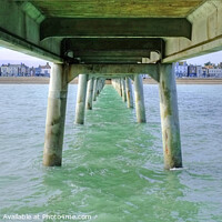 Buy canvas prints of Deal view from under the pier by Diana Mower