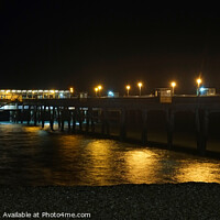 Buy canvas prints of Deal Pier at night by Diana Mower
